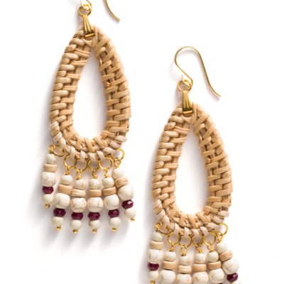 Rattan Teardrop Earrings