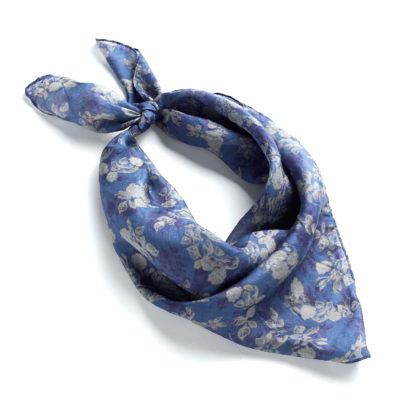 Dappled Floral Silk Bandana