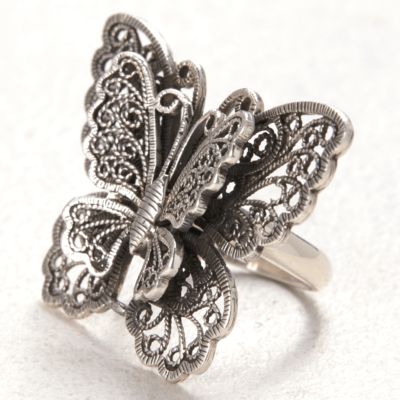 Borboleta Filigree Ring