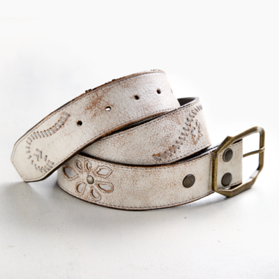 Etched Floral Belt